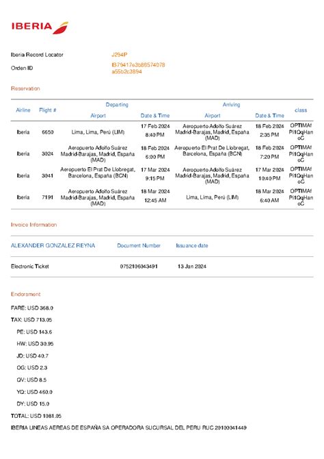 iberia record locator.